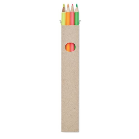 4 crayons surligneurs dans une BOWY