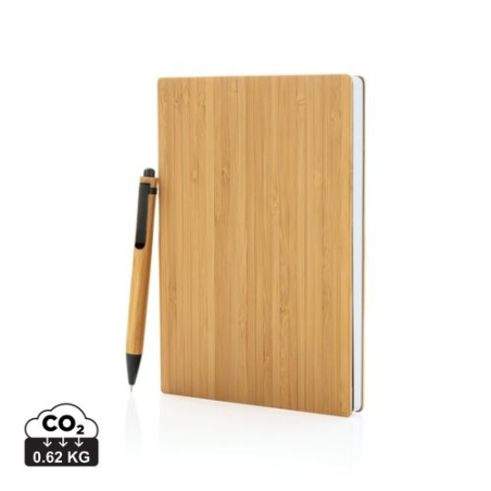 Set carnets de notes A5 et stylo en bambou