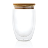 Verre double paroi 350ml avec couvercle en bambou