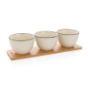 Set 3 bols de service avec plateau en bambou Ukiyo