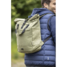 Sac à dos pour ordinateur portable Joey de 15 L en toile recyclée GRS 15 pouces avec dessus enroulable