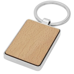 Porte-clés rectangulaire Mauro en bois de hêtre