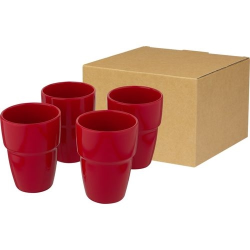 Coffret cadeau Staki de 4 mugs empilables 280 ml