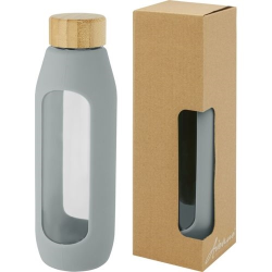 Bouteille Tidan de 600 ml en verre borosilicate avec grip en silicone