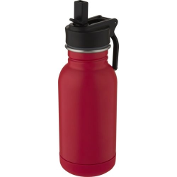 Bouteille de sport Lina 400 ml en acier inoxydable avec paille et boucle