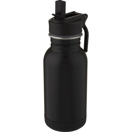 Bouteille de sport Lina 400 ml en acier inoxydable avec paille et boucle