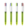 BIC® 4 Couleurs Fluo Bille + lanyard