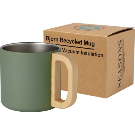 Tasse Bjorn de 360 ml en acier inoxydable recyclé certifiée RCS avec isolation sous vide et couche de cuivre