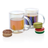 Mug double paroi en verre électroplaqué