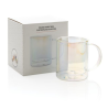 Mug double paroi en verre électroplaqué