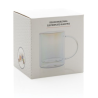 Mug double paroi en verre électroplaqué