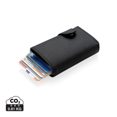 Porte-cartes anti RFID en aluminium et PU