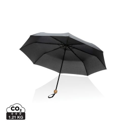 Mini parapluie 20 5" rPET 190T poignée bambou Impact AWARE