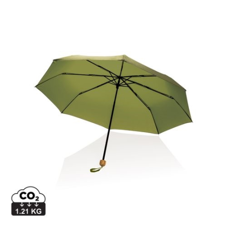 Mini parapluie 20 5" rPET 190T poignée bambou Impact AWARE