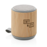 Enceinte sans fil 3W en bambou et tissu