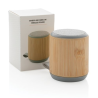 Enceinte sans fil 3W en bambou et tissu