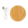 Chargeur sans fil 5W rond en bambou