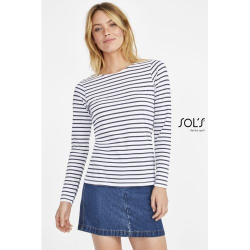 MARINE WOMEN TEE-SHIRT FEMME MANCHES LONGUES RAYÉ