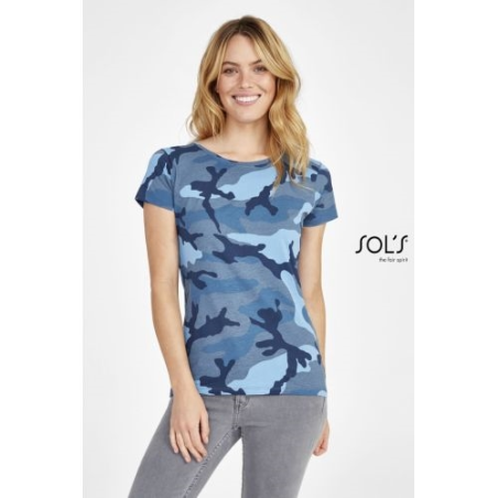 CAMO WOMEN TEE-SHIRT FEMME COL ROND