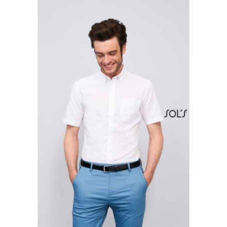 BRISBANE FIT CHEMISE HOMME OXFORD MANCHES COURTES