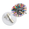 BADGE PLASTIQUE (PS) AVEC PINCE-EPINGLE POUR QUADRIDOME