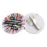 BADGE PLASTIQUE (PS) AVEC PINCE-EPINGLE POUR QUADRIDOME