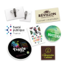 BADGE PLASTIQUE (PS) AVEC PINCE EPINGLE