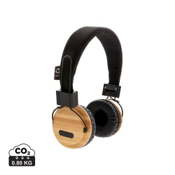 Casque audio sans fil en bambou