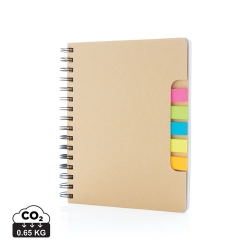 Carnet de notes A5 Kraft avec notes autocollantes