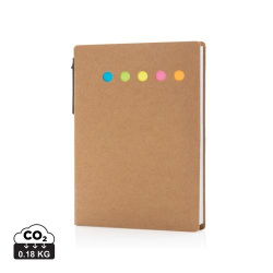 Carnet A6 de notes autocollantes avec stylo