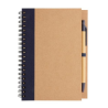 Cahier à spirales kraft avec stylo