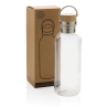 Bouteille 680ml en rPET RCS, couvercle en bambou