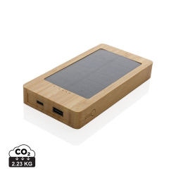 Batterie de secours solaire 10 000mAh en bambou Sunwick