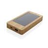 Batterie de secours solaire 10 000mAh en bambou Sunwick