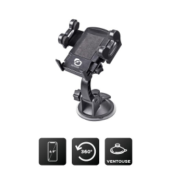 YUNIBA - SUPPORT VOITURE 3 EN 1 NOIR - POUR SMARTPHONE 6 8