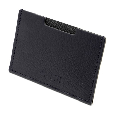 PORTE CARTE SIMPLE CUIR RECYCLÉ NOIR - MADE IN EUROPE