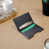 PORTE-CARTES FOLIO AVEC OU SANS ANTI-RFID CUIR RECYCLÉ GRIS - MADE IN EUROPE