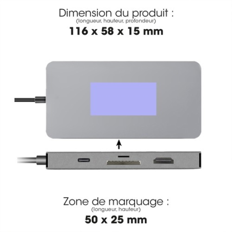 KONPYUTA - HUB 9 EN 1 - USB TYPE-C