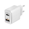 KAKUSHIN - PRISE SECTEUR 20W USB-A QC3 0 + USB TYPE-C PD BLANC