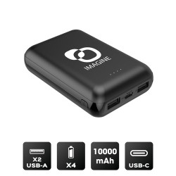 GOMU - BATTERIE DE SECOURS ULTRA COMPACTE - 10 000 MAH NOIRE