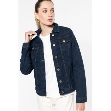 Blouson denim non doublé femme