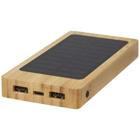 Batterie de secours solaire Alata de 8 000 mAh en bambou