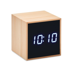 Réveil LED boîtier en bambou MARA CLOCK