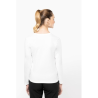 T-shirt Supima® col V manches longues femme