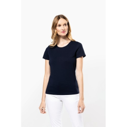 T-shirt Supima® col rond manches courtes femme