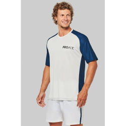 T-shirt de padel bicolore à manches raglan homme