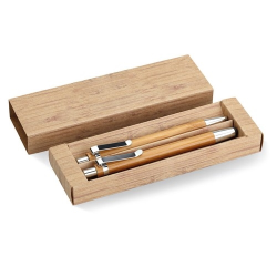 Coffret stylo et crayon en bam BAMBOOSET