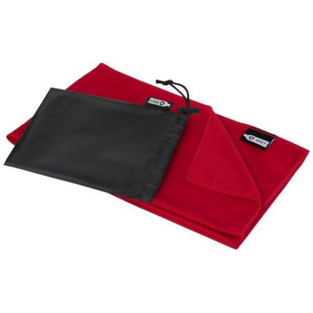 Serviette de sport rafraîchissante en PET recyclé Raquel avec pochette 80 x 30 cm