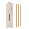 Paille bambou avec brosse  NATURAL STRAW