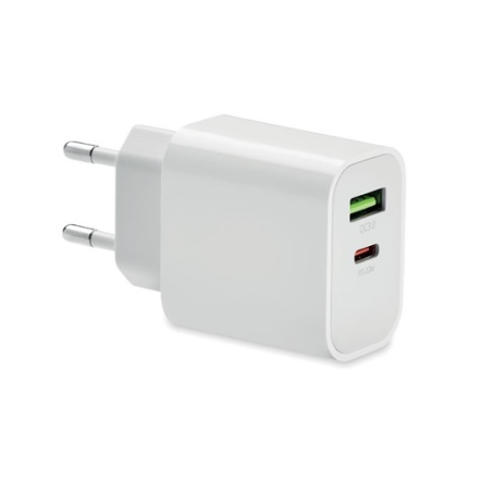 Chargeur 18W 2 ports, prise UE PORT